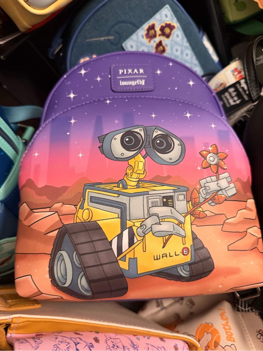 Loungefly Pixar WALL·E Kids Backpack - Purple & Pink Gradient with Yellow WALL·E